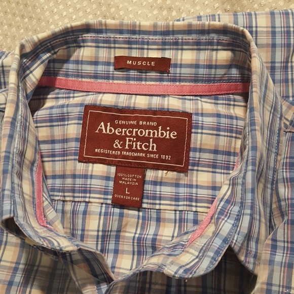 Abercrombie Men's Muscle Button Up Shirt - L - Picture 3 of 4